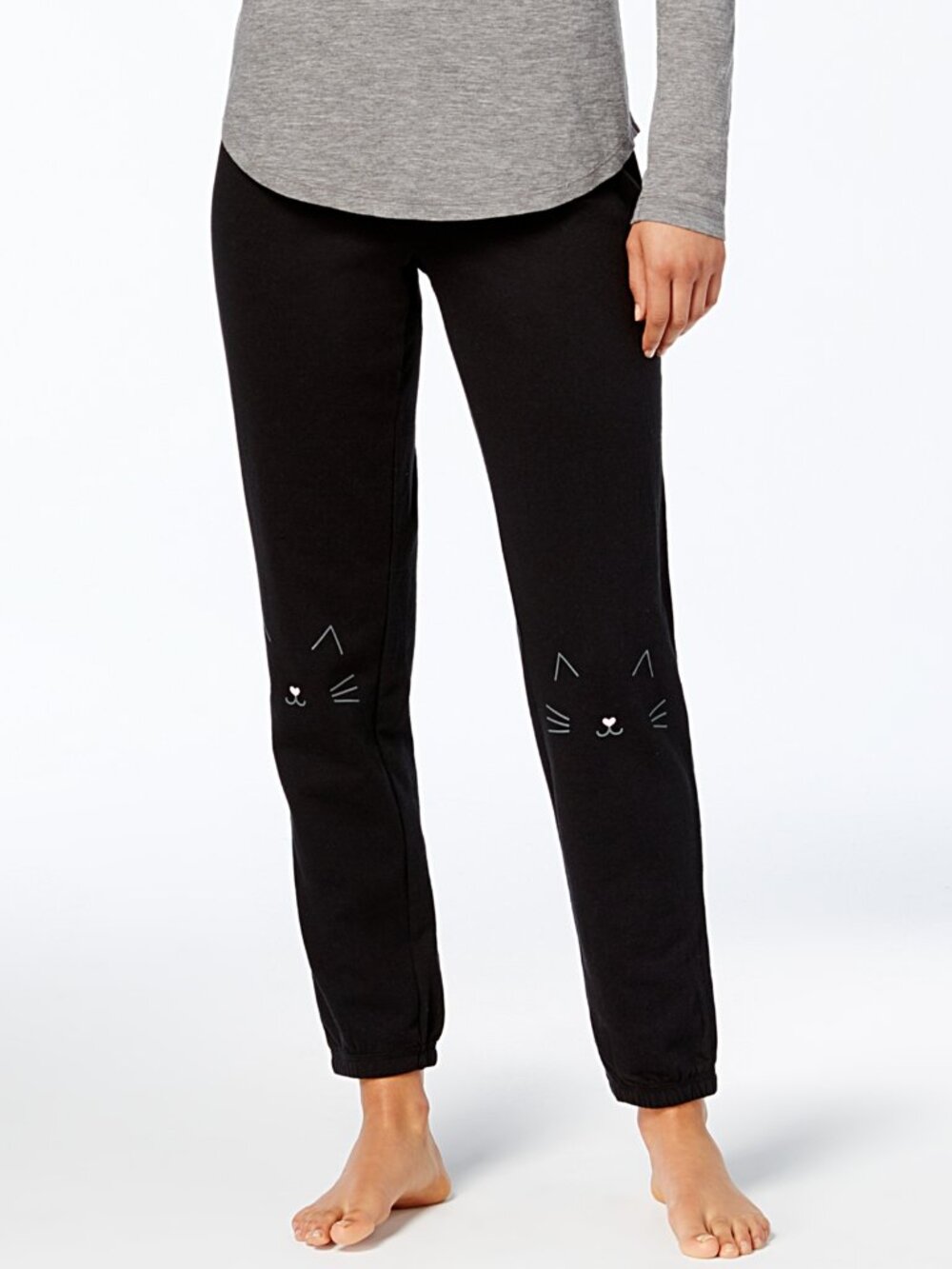 Jenni by Jennifer Moore Womens Sleepwear Printed Jogger Pajama Pants